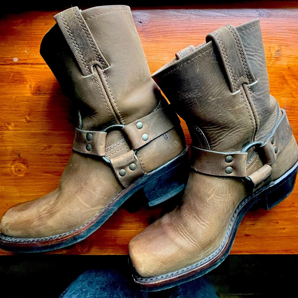 Frye Harness Boots- color Smoke- women’s Size 7.5